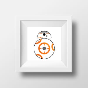 Low Poly Minimalist BB-8 Artwork
