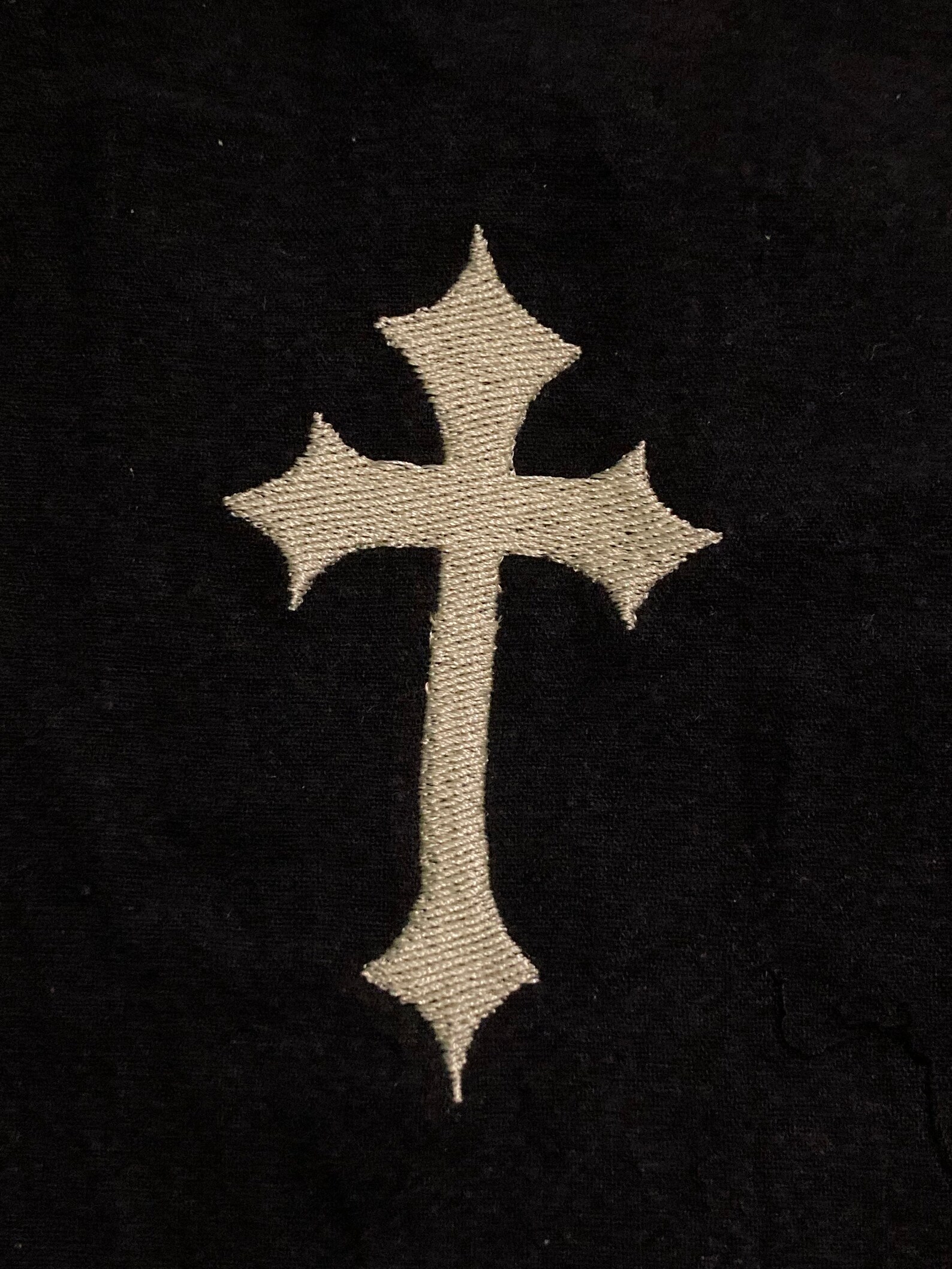 Gothic Cross Pes File Embroidery Digitization Etsy