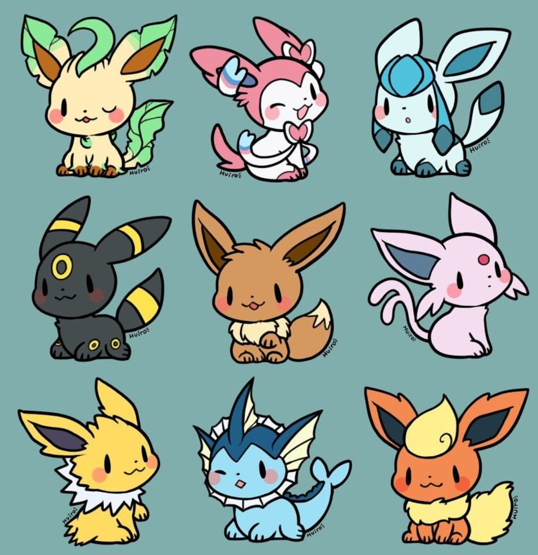 Pack evee evoluciones PES JEFF XXX bordado archivos de digitalización -  Etsy España