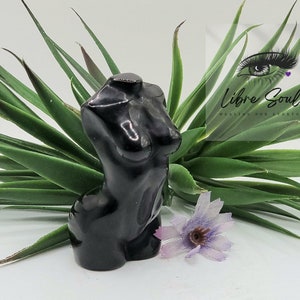 Black Obsidian Lady Goddess Carved Crystal Figurine (70mm)