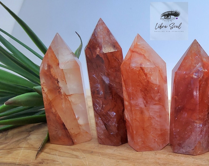 Natural Fire Quartz Mini Points~ Rainbow~ Flashy