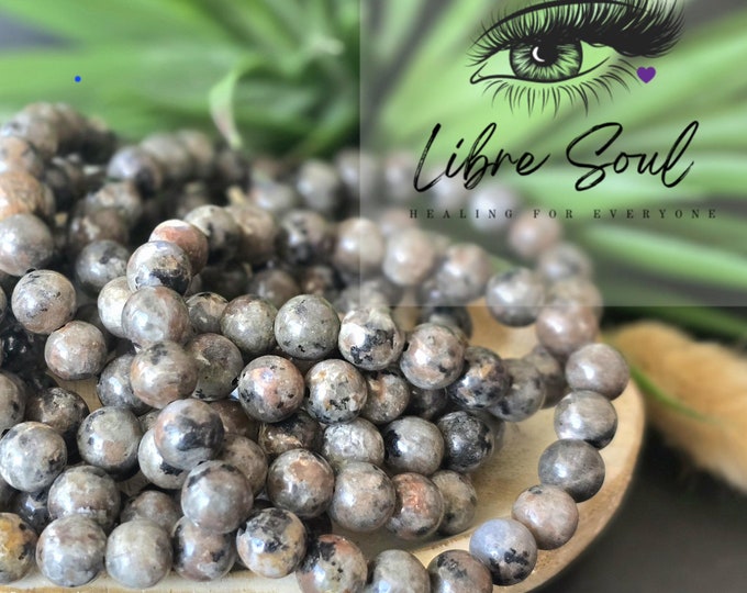 Natural Yooperlite 8mm Beaded Bracelet~ UV REACTIVE~ Hand strung ~Pouch included