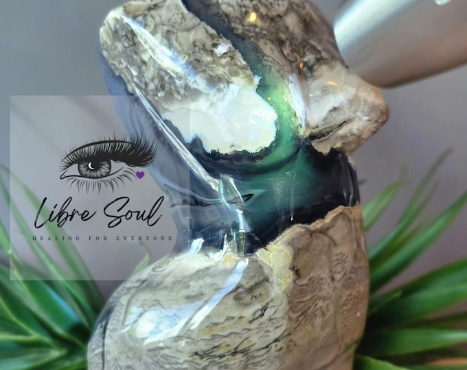Natural 6"Volcanic Agate Crystal Carved Female Goddess | 6inches~ GORGEOUS!