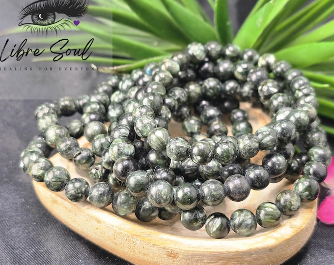 Natural Green Chariot 8mm Beaded Bracelet~
