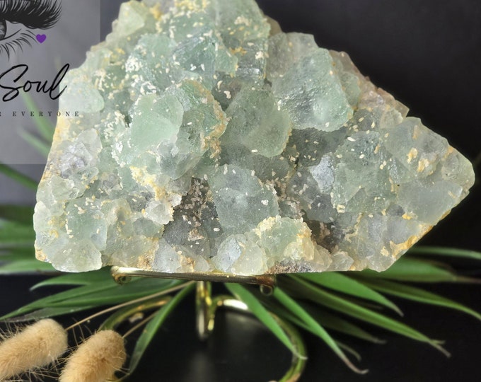 Natural Gorgeous Sugar Fluorite Crystal Specimen Slab