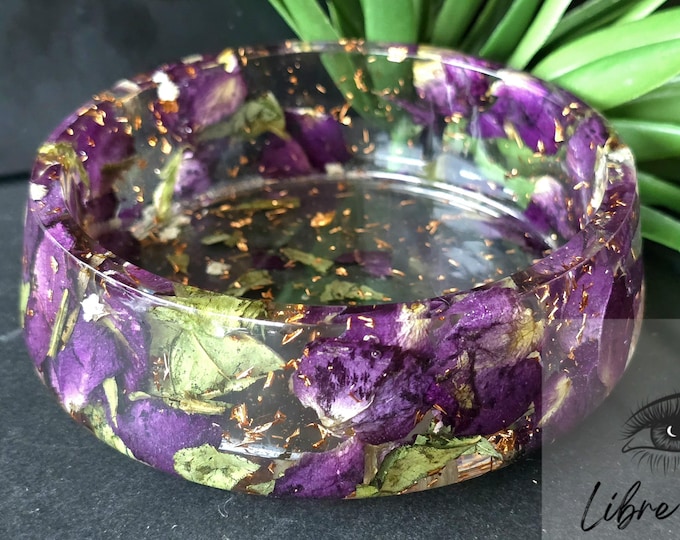 Dried Flower 4.5" Handmade Resin Bowl | Resin| Decorative|