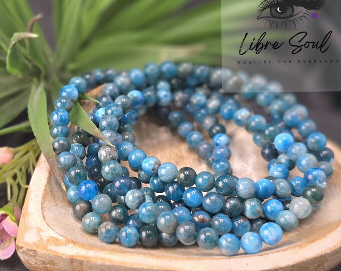 Natural 6mm Apatite Beaded Bracelet~ Manifesting ~ Creative thinking!!!
