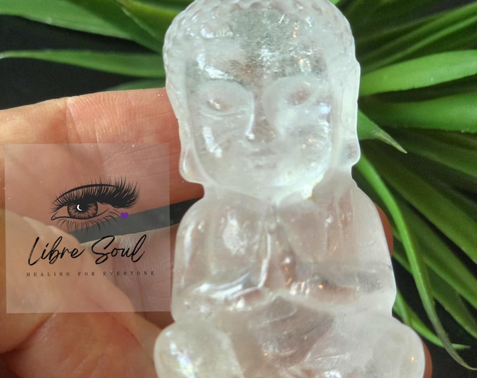 Natural Clear Quartz Baby Buddha 2.5" ~ Super Cute Baby Buddha Crystal Carving
