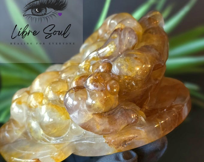 Golden Healer Money Toad Carving: Detachable Coin, Chinese Luck Charm