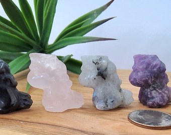 Natural Carved Mini Crystal Unicorns