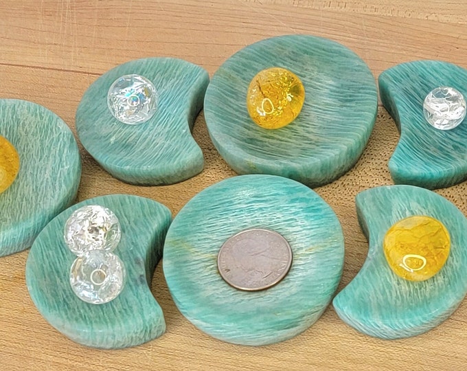 Natural Crystal Amazonite Bowls~ Crystal Charging  Bowl
