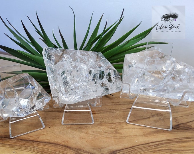 Clear Quartz Crackle Freeform ~Love