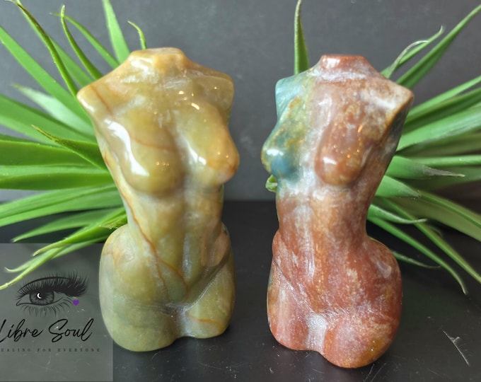 Natural 3" Moss Agate Female  Crystal Bodies|  Lady Goddess| | GREAT VALUE!!!!
