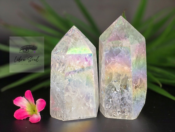 Rainbow Aura Quartz Crystal Towers Rainbow Aura Quartz Crystal Towers