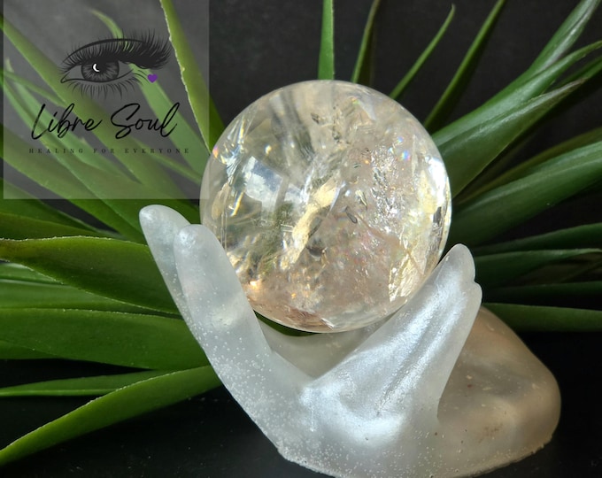 Rare Pink Azeztulite Sphere|  Crystal Orbit (40mm)