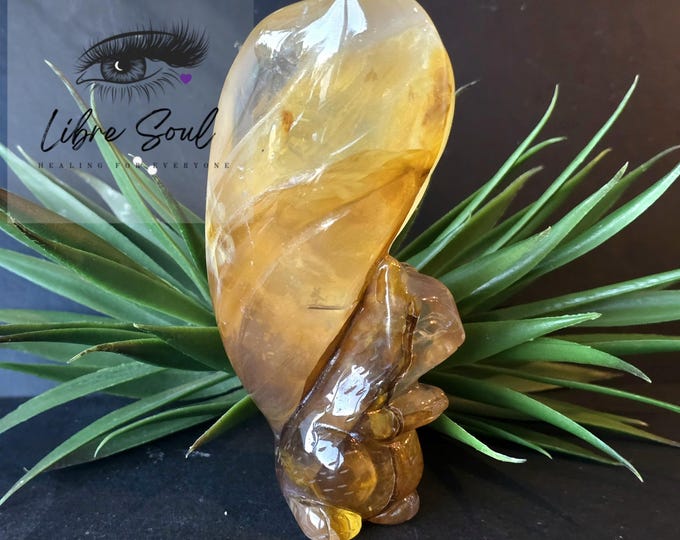 Natural Golden Healer Squirrel ~Crystal Carving~ 5" /120mm