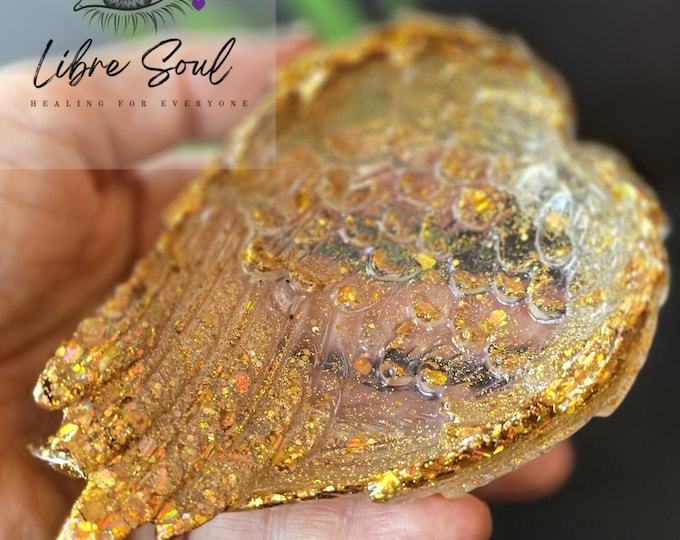 Angel Wings Crystal Sphere Holder~ Angel Wing Bowl | Resin