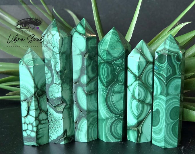 Natural Malachite Points| Malachite Tower | Malachite Mini Pillars|