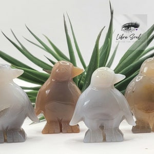 SALE  Agate Crystal Carved Penguins~some with Druzy~SALE!!!