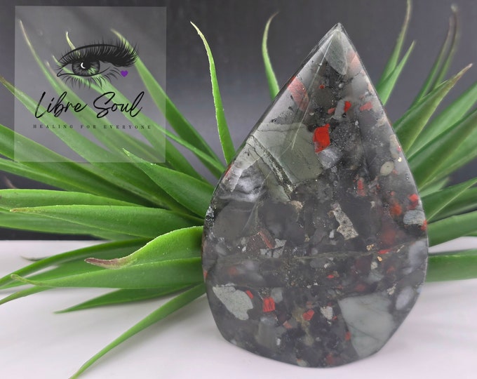 Natural African Bloodstone Free Form Crystal~ Standing Freeform 3.5"