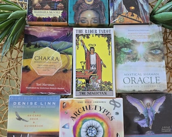3 for 10  Pocket Sized Tarot Cards with Downloadable Book 3 packs  for 10 dollars clearance price