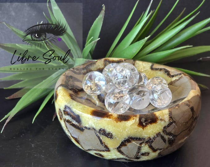Natural 4" Septarian Crystal Bowl~ Crystal Cleansing Bowl, Dragon Stone Crystal