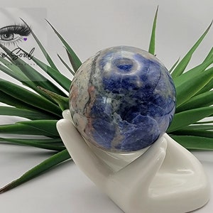 Natural  Sodalite Crystal  Sphere with Stand
