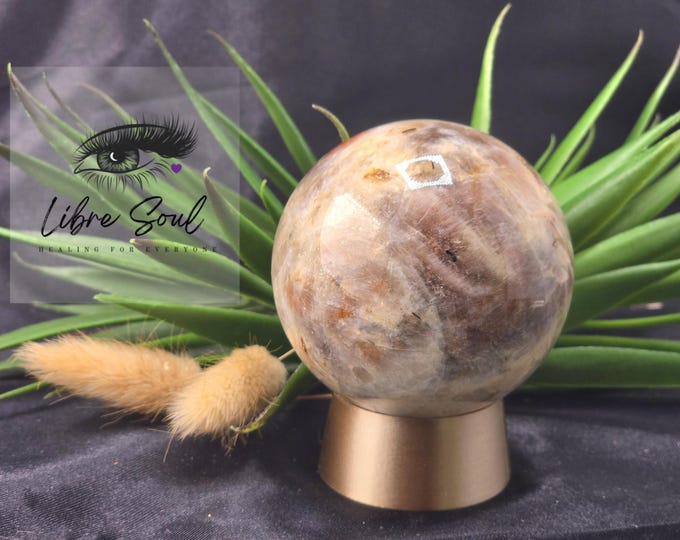 Natural Moonstone Crystal Sphere~ 58mm with Flashy