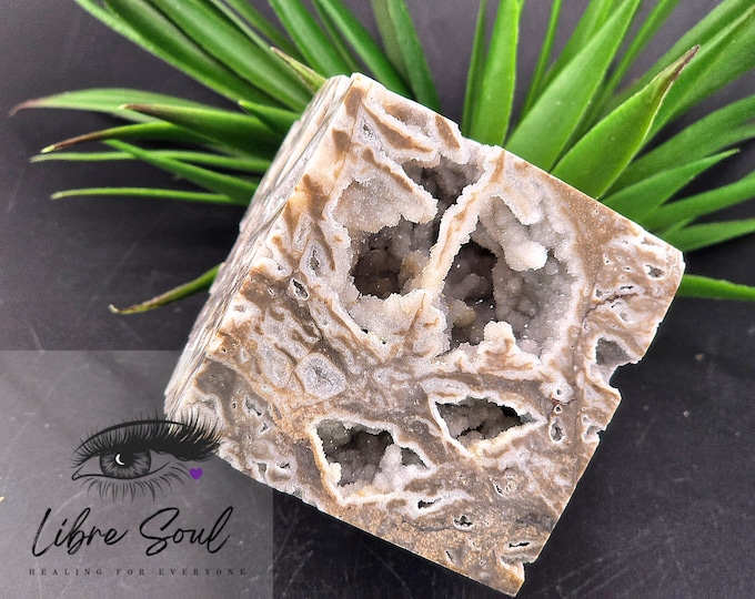 Natural Sphalerite Heptahedron with tons of Druzy