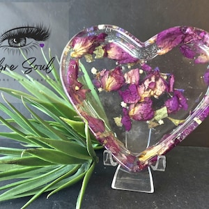 Natural Dried Rose Petals Heart Tray| From Real Roses ~ Inspired by Libresoul Creations