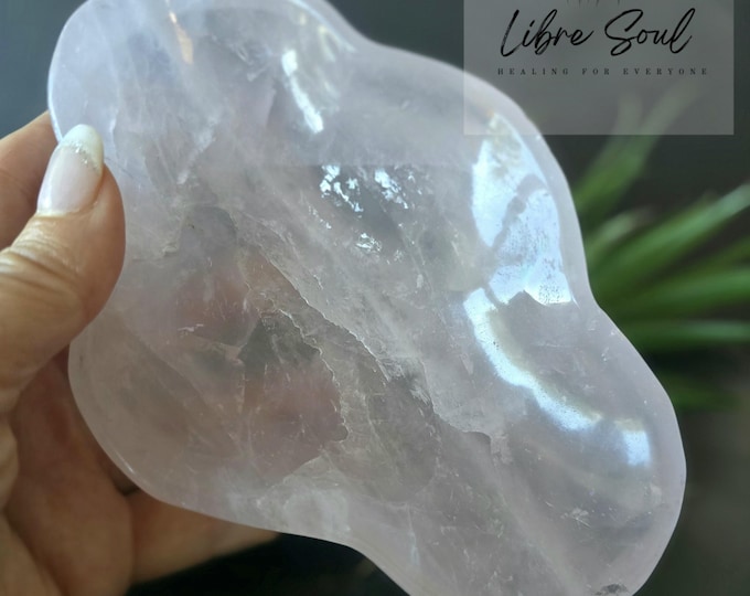 Natural 6" Rose Quartz  Cleansing Crystal Bowl| Crystal Cleansing Bowl| Rose Quartz|Mother's Day Idea