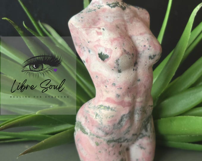 Natural Peruvian Rhodochrosite Female Goddess~ Crystal Carved 3.25"  85mm female Goddess