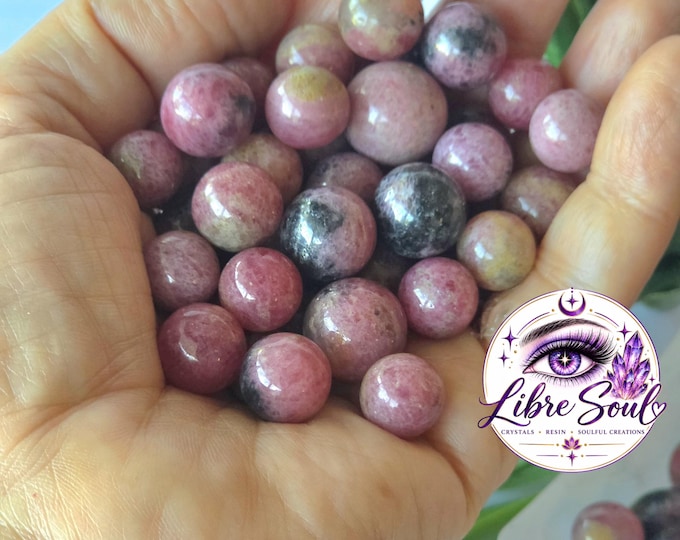 Delicious Rhodonite Mini  Spheres| 100grams| High Quality