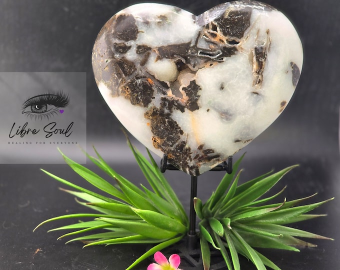 Large  Sphalerite Druzy Heart Crystal w/ stand| 6"| Gorgeous| Natural Sphalerite| Sugar Druzy