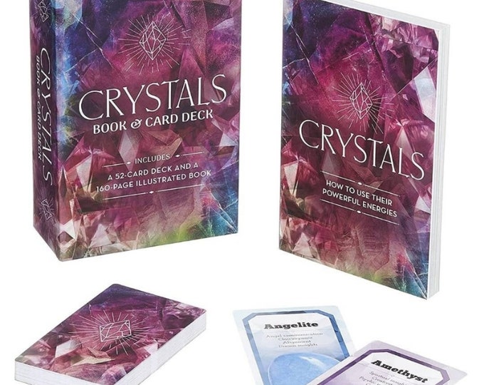 Crystal Book & Card Deck~ with an Illustrated  Book