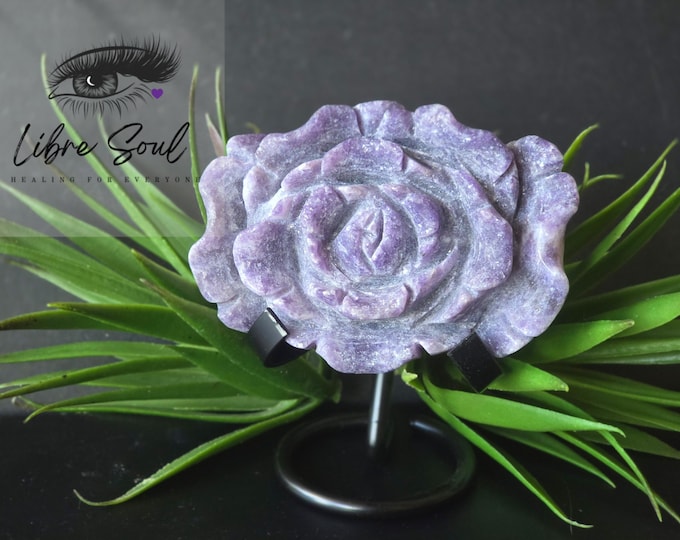 Gorgeous Lepidolite Crystal Flower Rose~ Natural Lepidolite~ Gift Idea!
