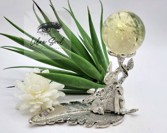 Natural Citrine Crystal Sphere~ A++ Quality with some Rainbow Flash