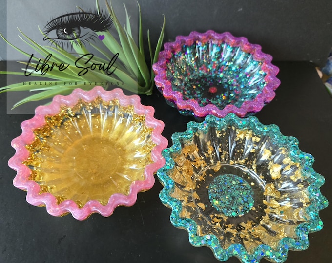 Confetti  5" Resin Bowls~  Resin Inspired by Libresoul Creations