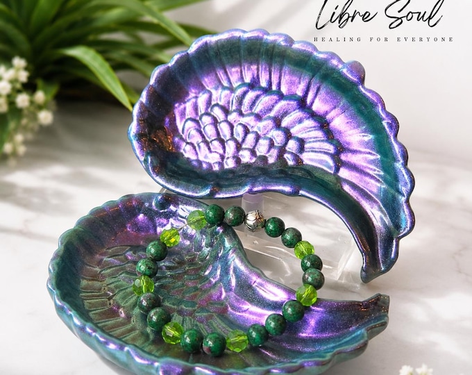 Mystical Purple Resin Art Wing Bowls ~ Angel Wing Decorative  | Resin|Hand Poured