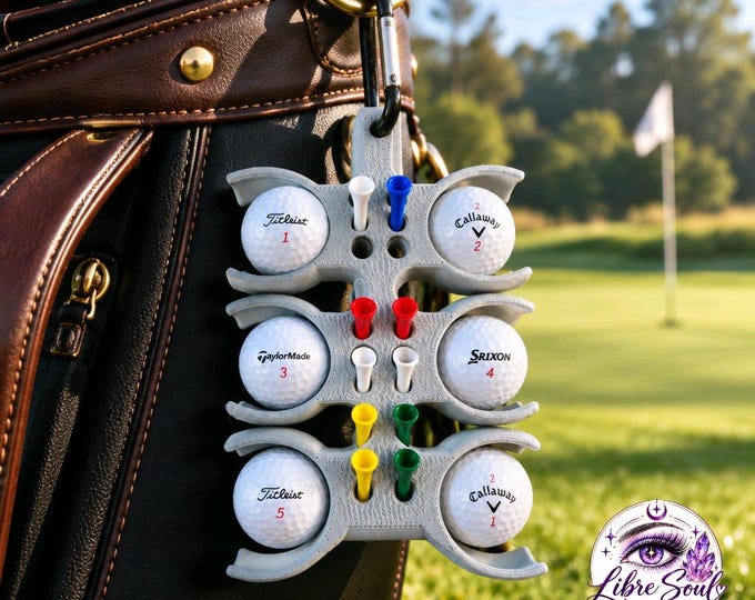 Golf Balls and Tees  Caddy Holder with Calabin Clip