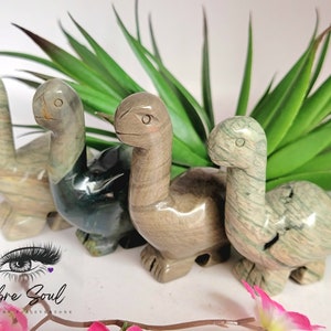 Polychrome Jasper Dinosaur ~ Crystal Carvings