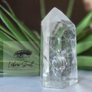 Natural Clear Rainbow Quartz Crystal Point | Super Clear 2.6&quot; and with Rainbows| Super Quality