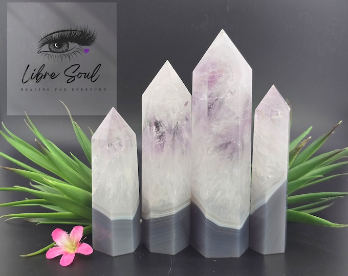 Polished Purple Agate Crystal Points~ Tower ~A++ Quality  Stunning!