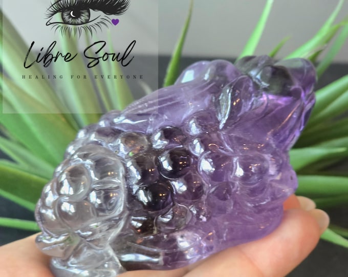 Ametrine Quartz Money Toad: Hand Carved Feng Shui Wealth Charm