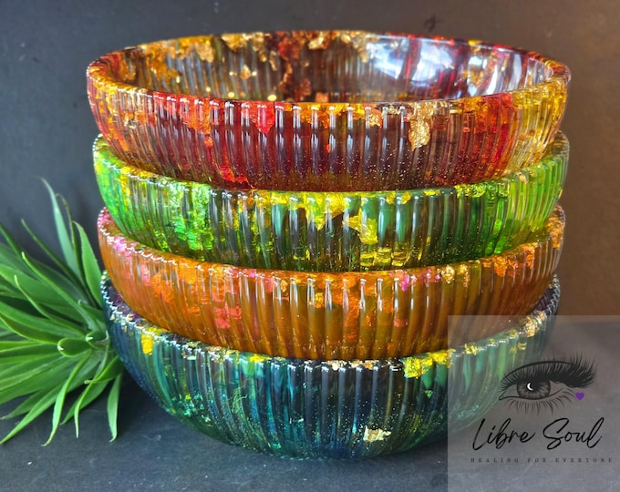 Colorful 8" Handmade Resin Bowl | Resin| Decorative|
