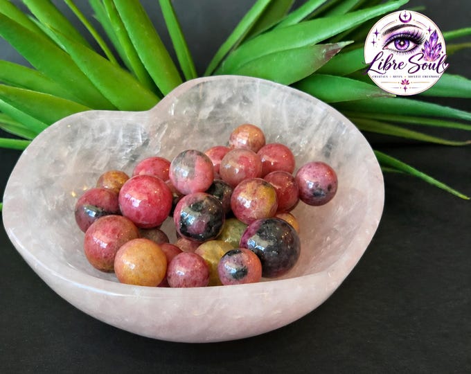 4" Rose Quartz Heart Cleansing Crystal Bowl| 4" Crystal Cleansing Bowl| Rose Quartz