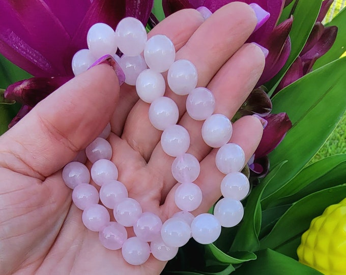 Beautiful 10mm Genuine Rose Quartz Bracelets