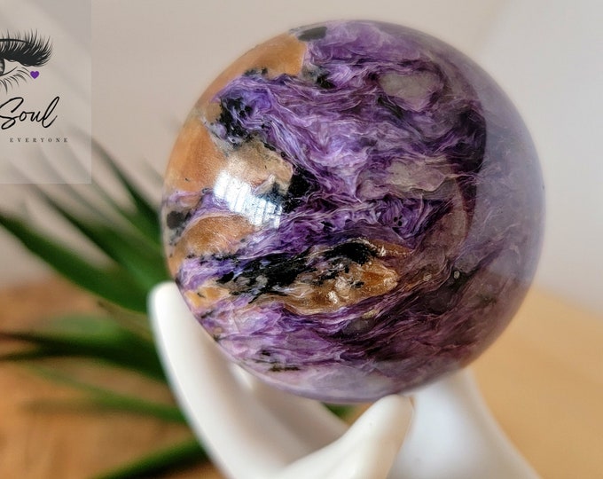 Natural Russian Charoite Crystal Sphere 55mm~High Quality