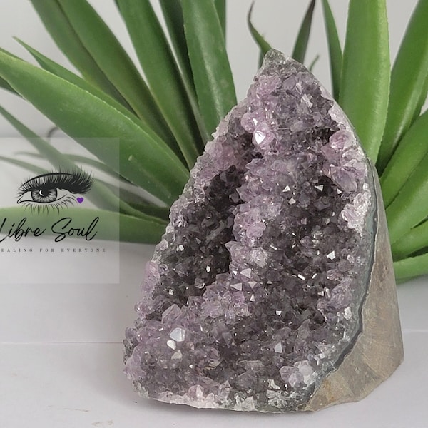 Natural Amethyst Cathedral Crystal Geode Cluster~ Freeform ~ Druzy