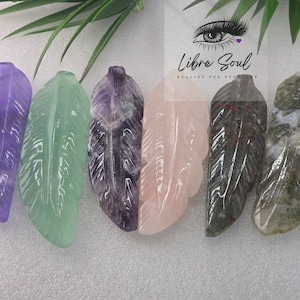 Dreamy Amethyst Feather Carved Crystal~ Special~3.25&quot; long | Natural Stone